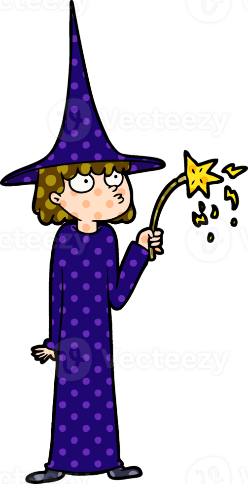 cartoon witch drawing png