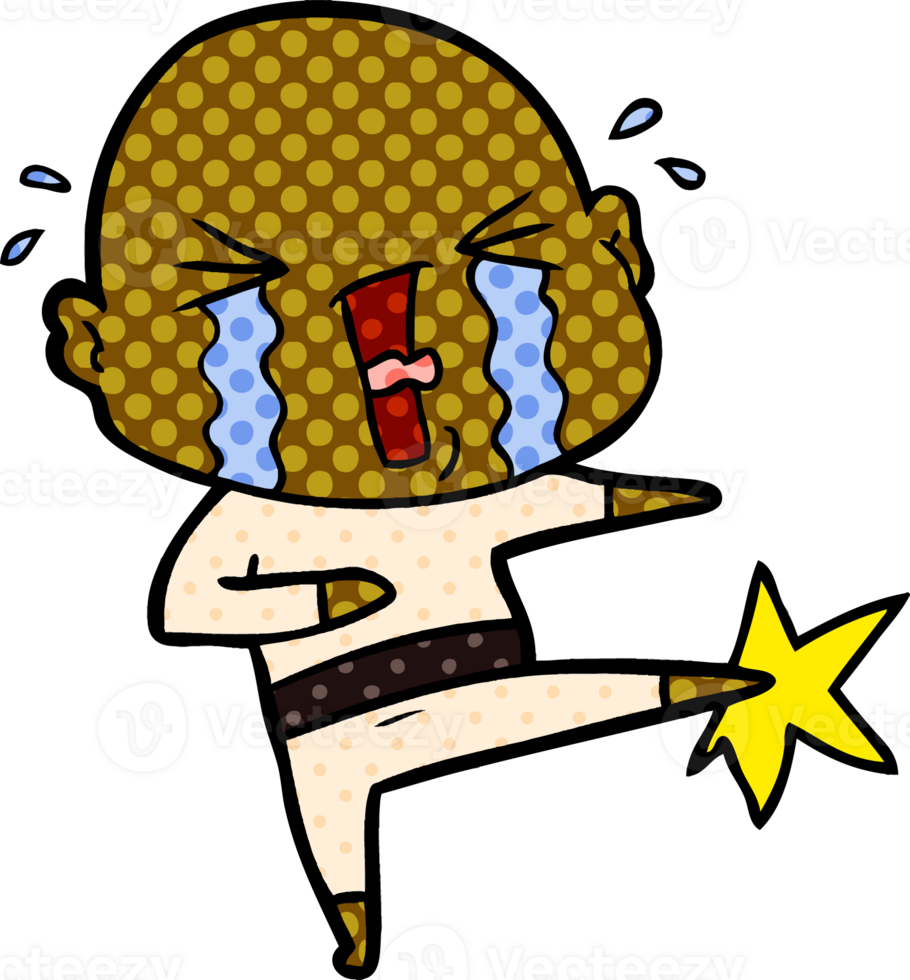 cartoon crying bald man png