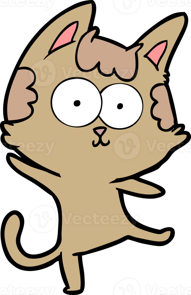 happy cartoon cat dancing png