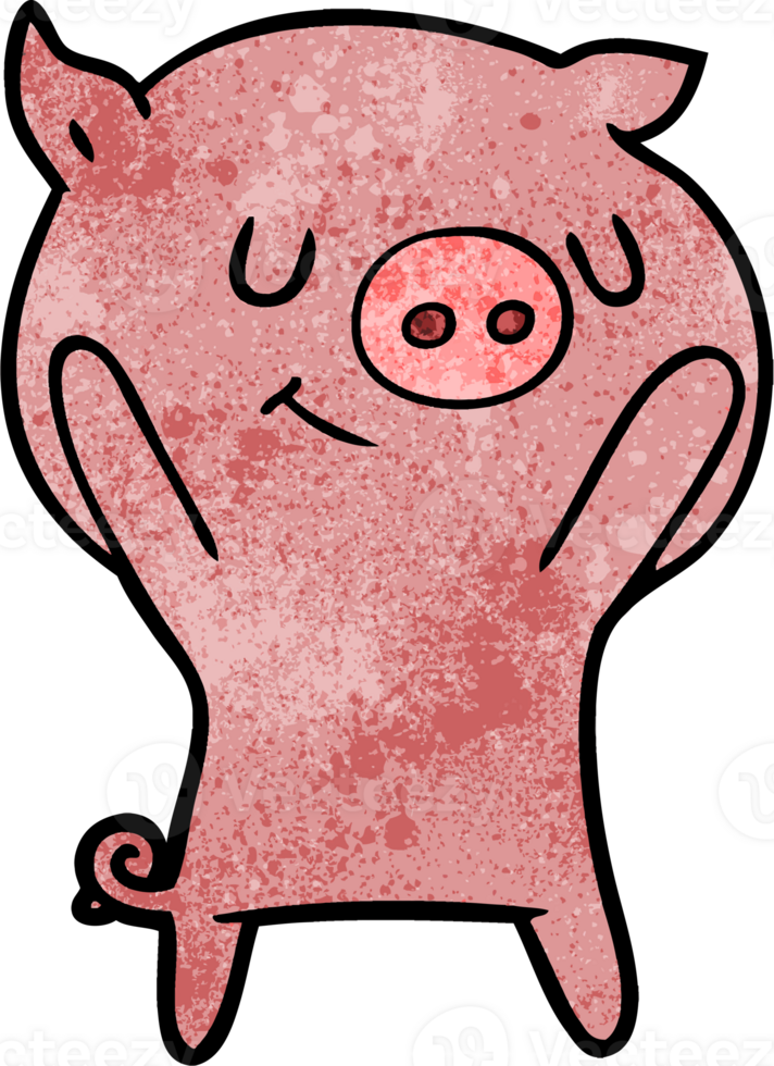 happy cartoon pig png