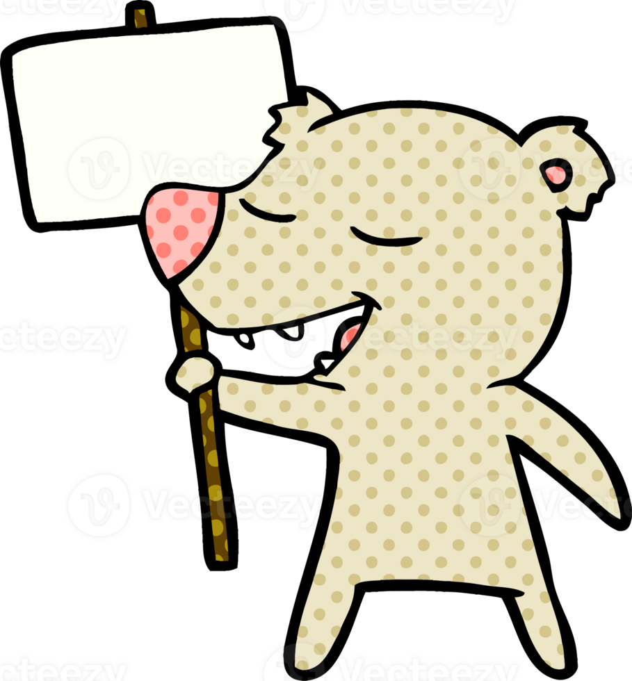 cartoon bear drawing png