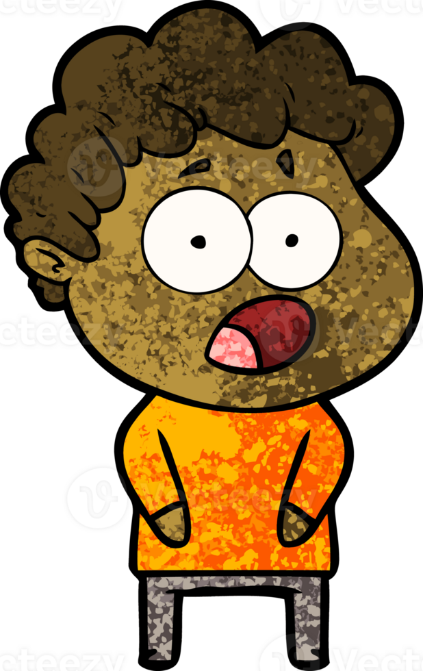cartoon shocked man drawing png