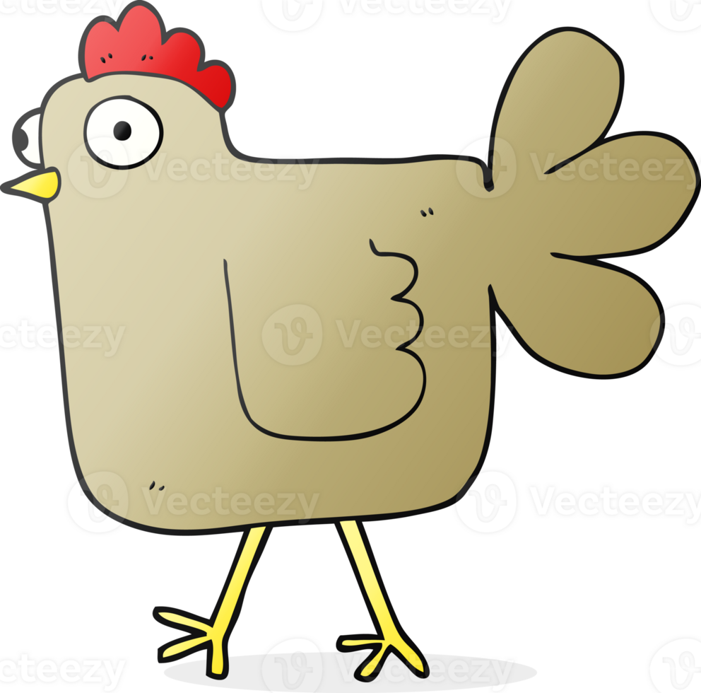 freehand drawn cartoon chicken drawing png