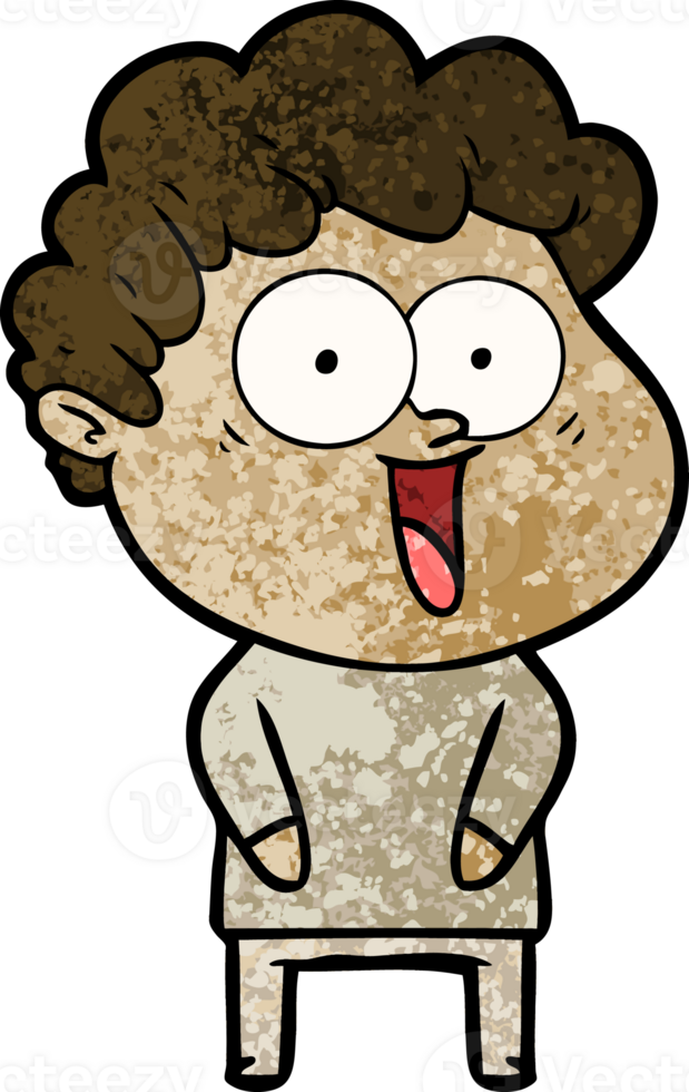 cartoon happy man drawing png