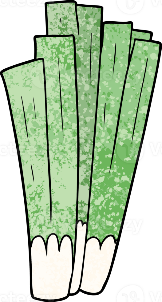 cartoon leeks drawing png