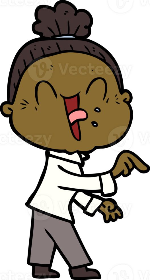 cartoon happy old woman png