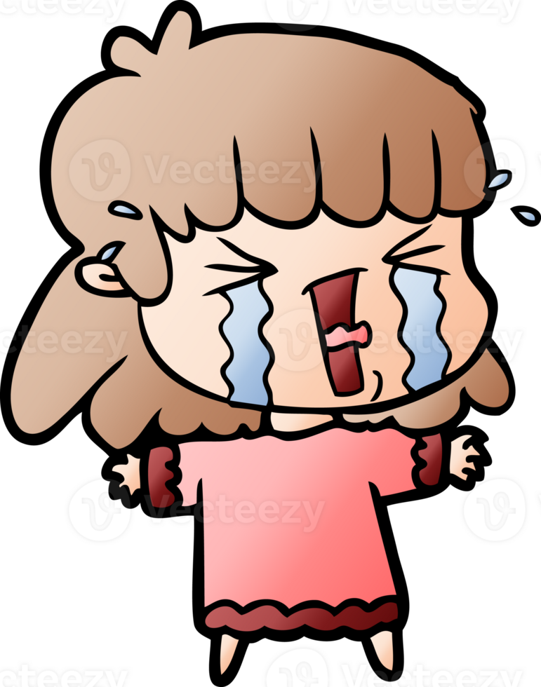 cartoon woman in tears png