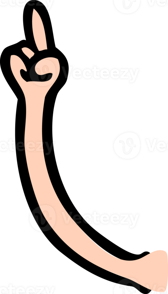 cartoon pointing arm drawing png