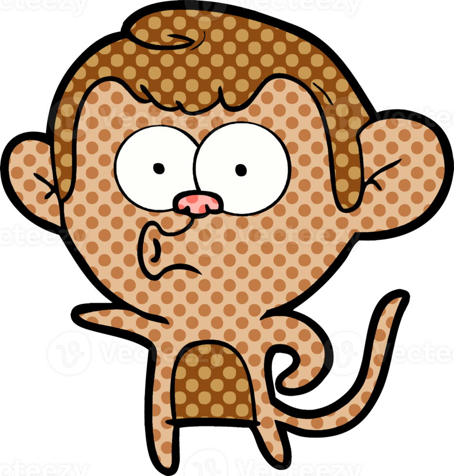 cartoon pointing monkey drawing png
