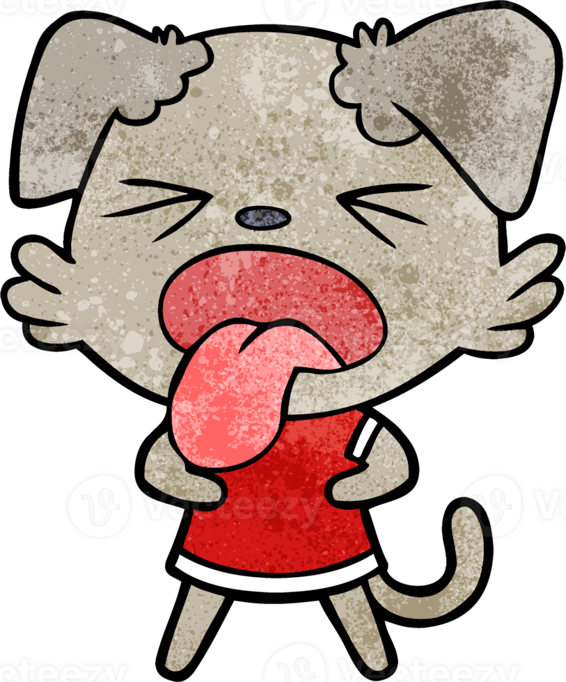 cartoon disgusted dog drawing png