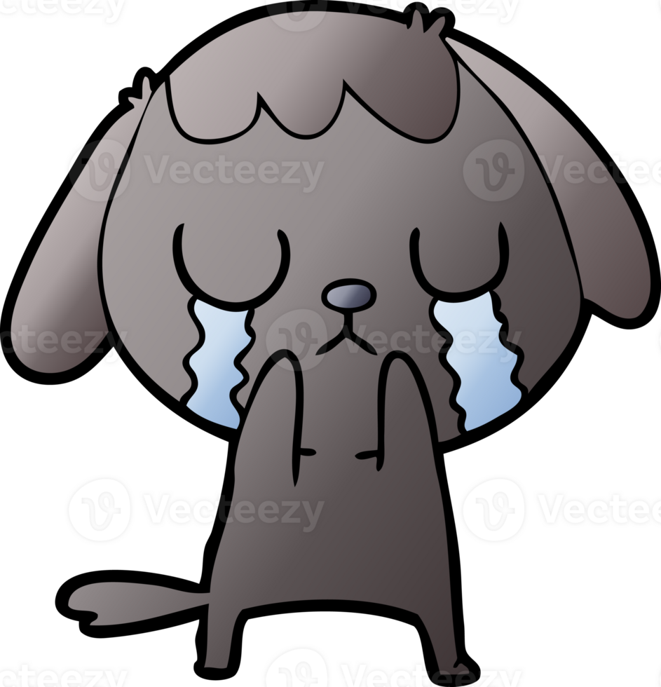 cute cartoon dog crying drawing png