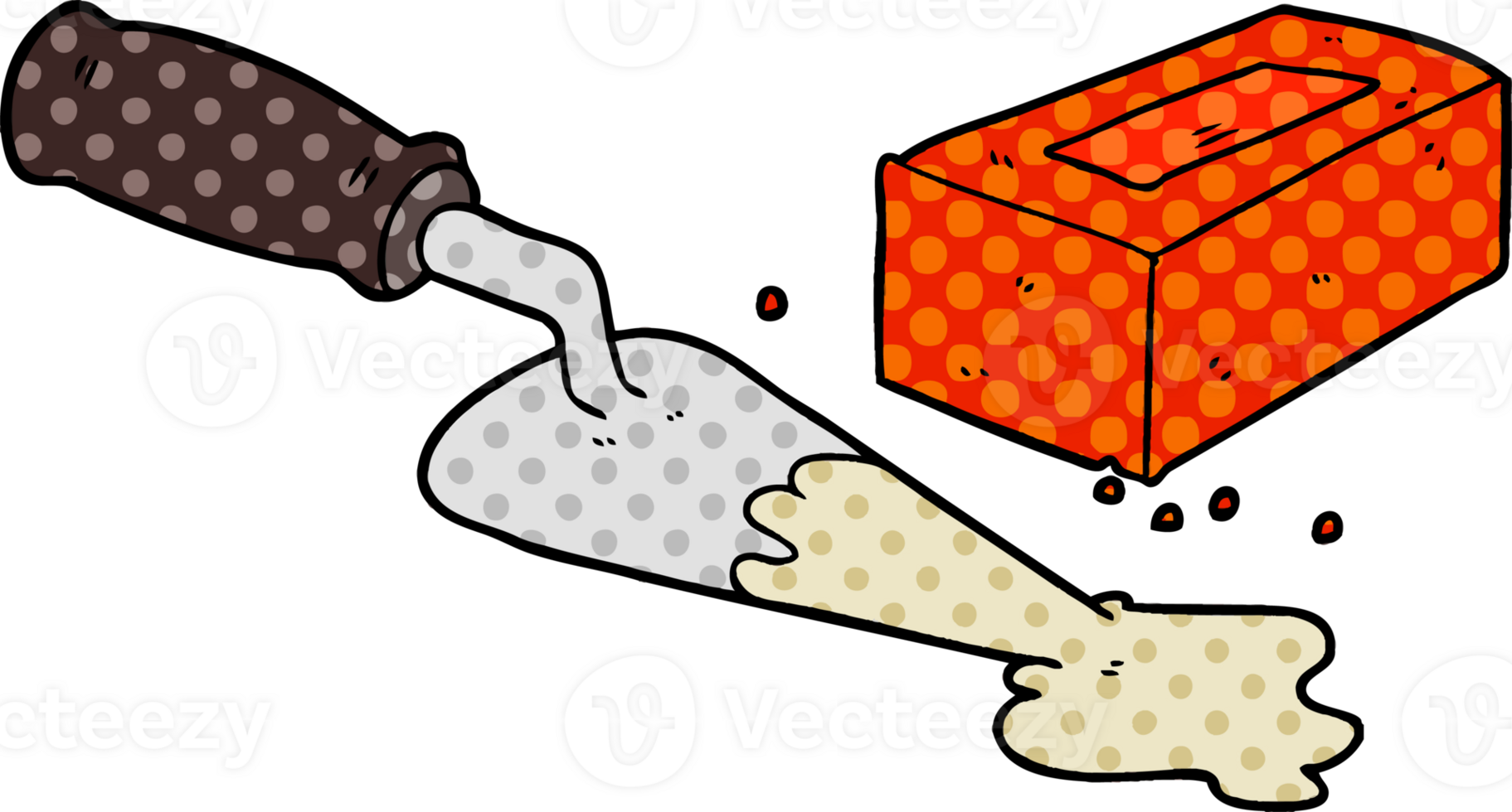 laying bricks cartoon drawing png