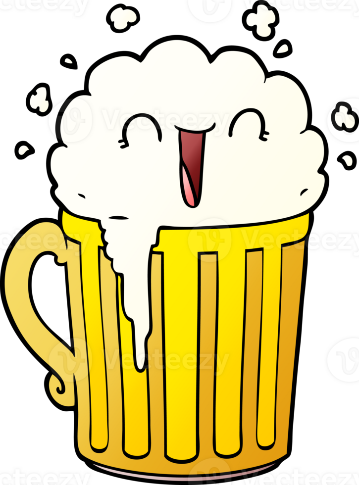 happy cartoon mug of beer png