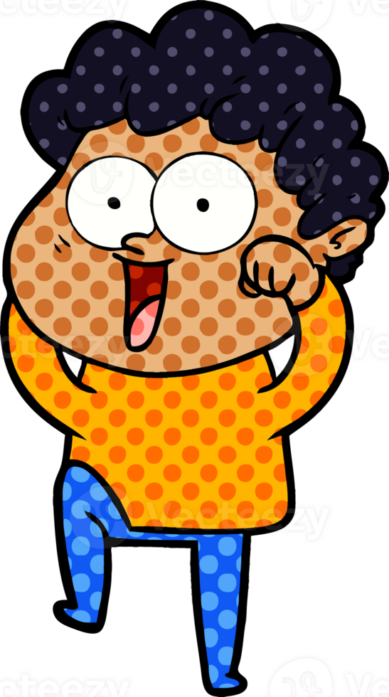 cartoon happy man drawing png