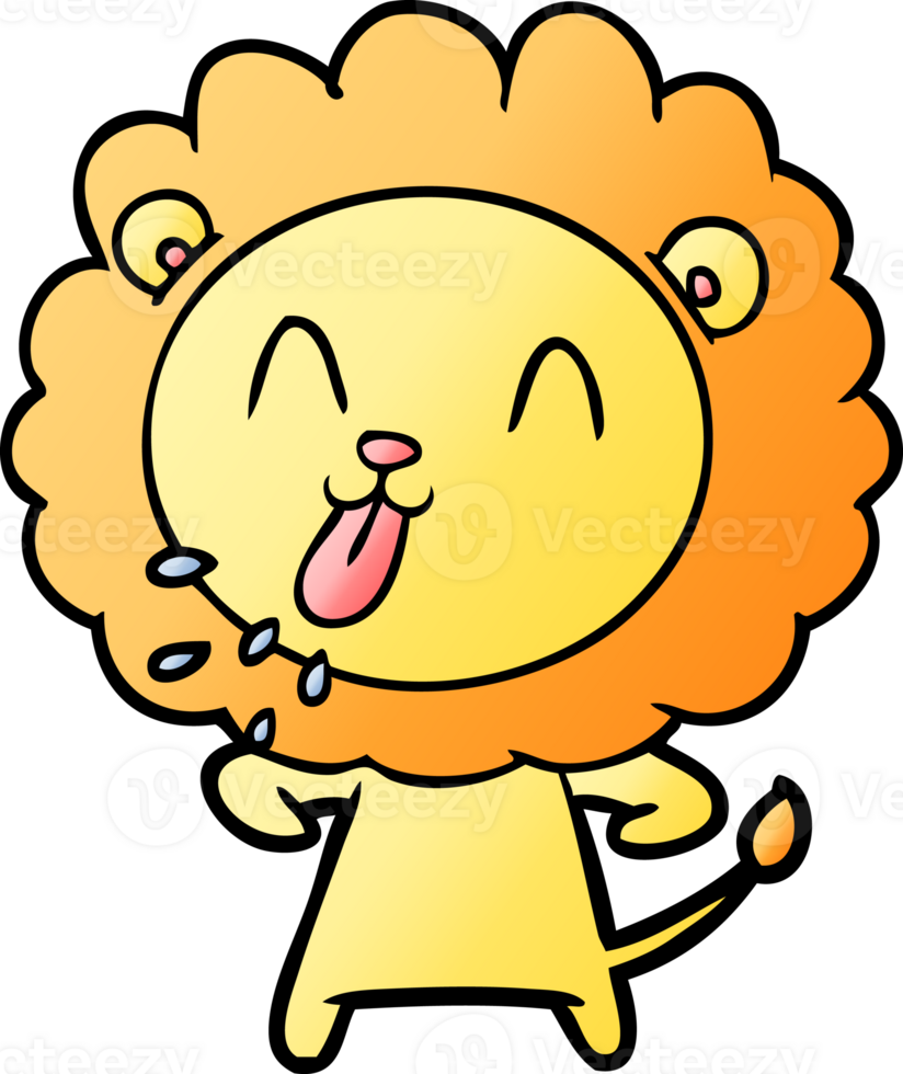 happy cartoon lion drawing png
