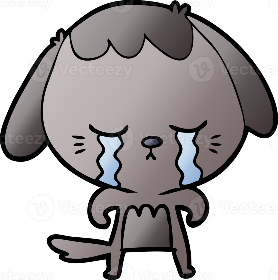 cartoon crying dog drawing png
