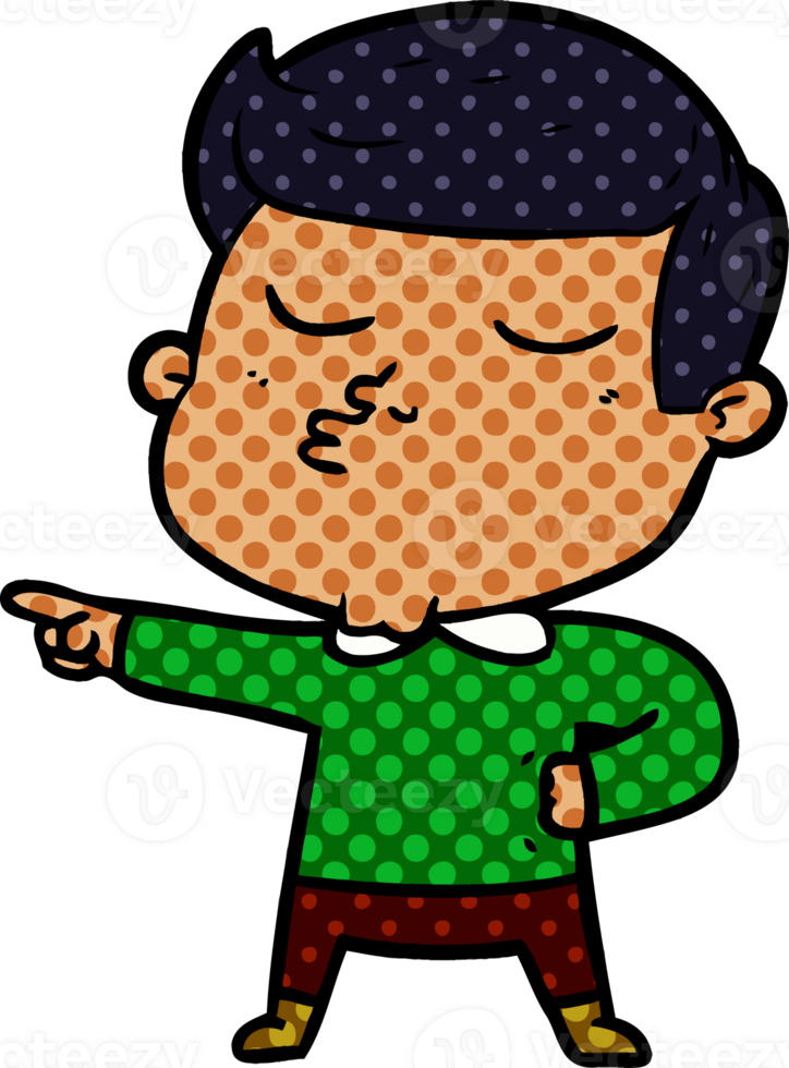 cartoon model guy pouting drawing png