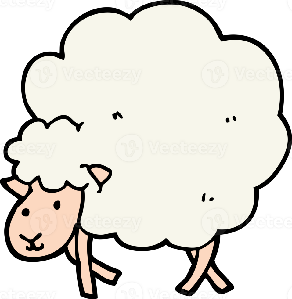 cartoon sheep drawing png