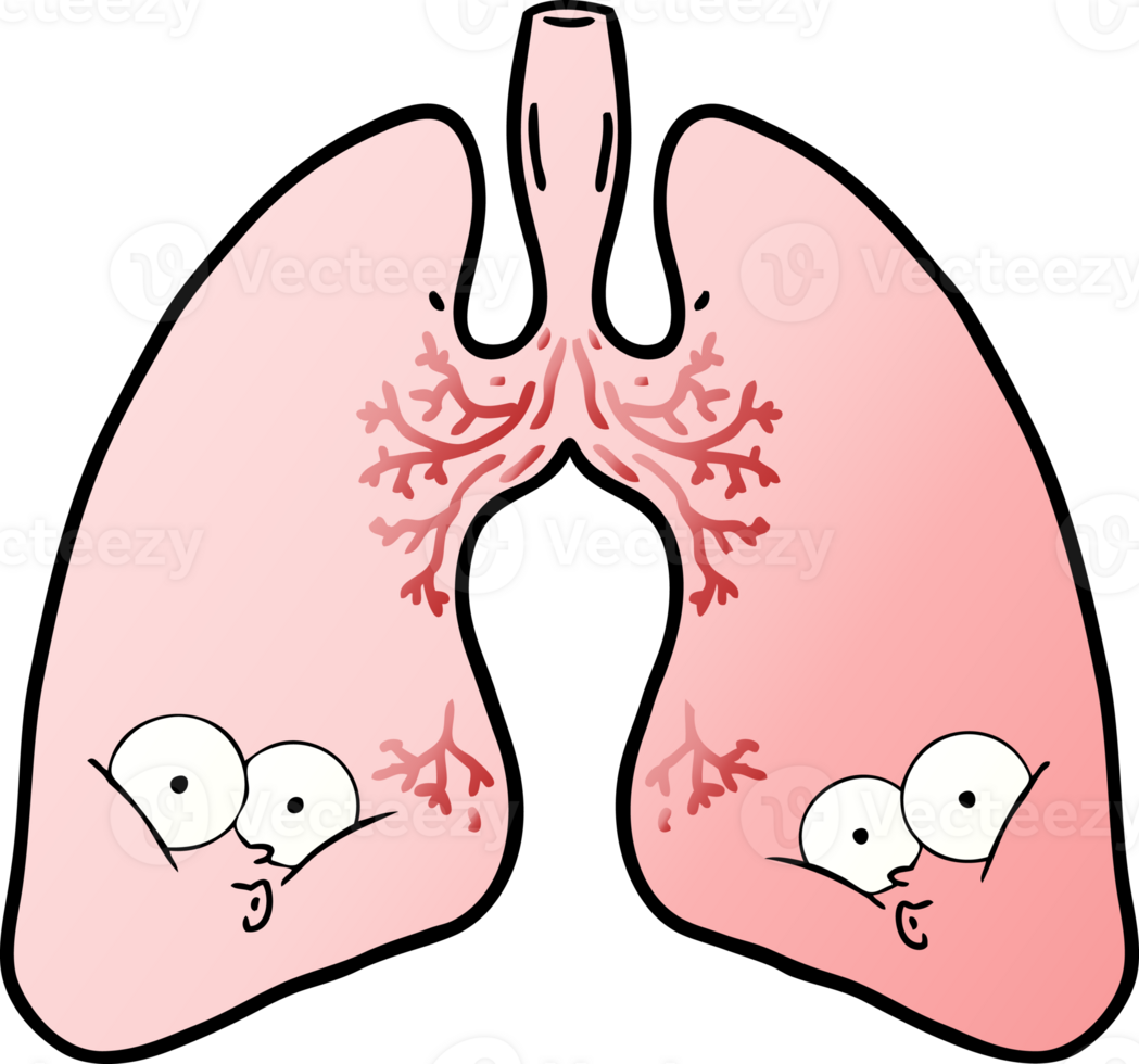 cartoon lungs drawing png