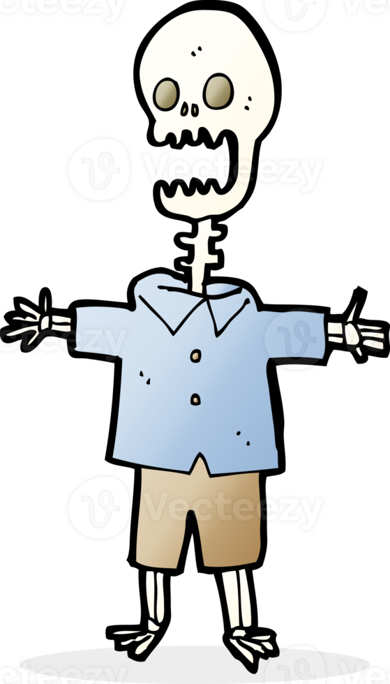 cartoon skeleton drawing png