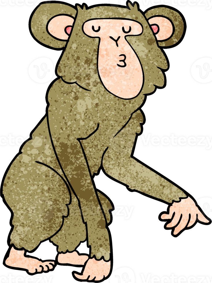 cartoon chimpanzee drawing png