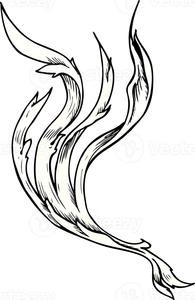 floral scrollwork drawing png