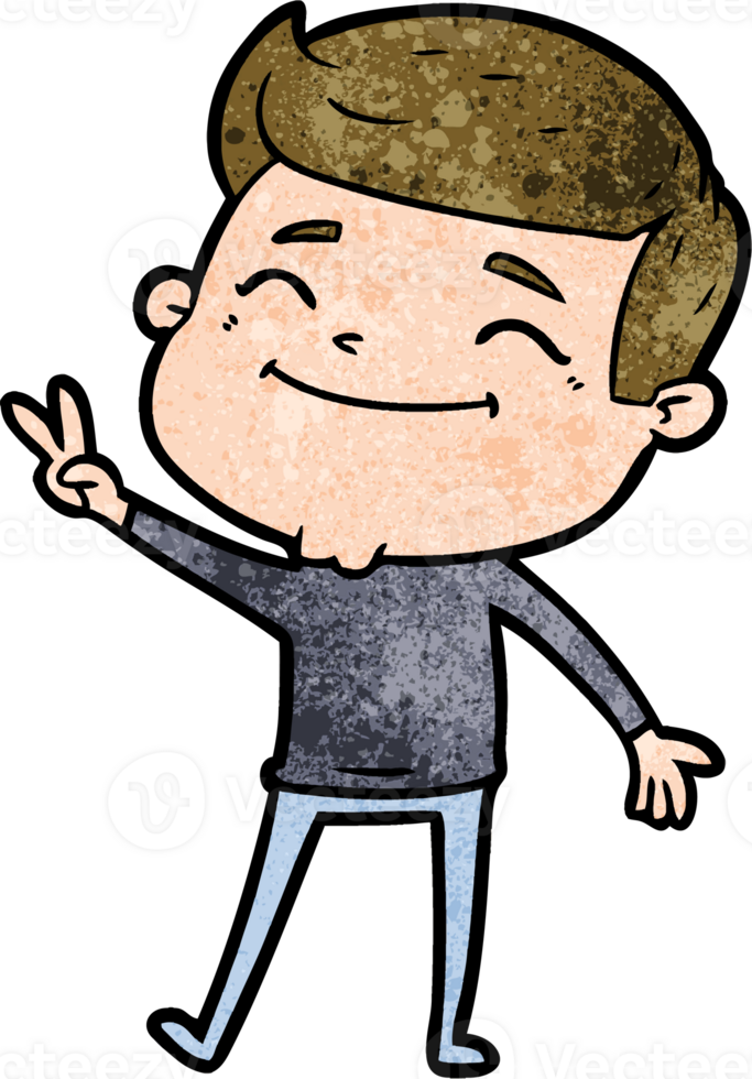 happy cartoon man drawing png