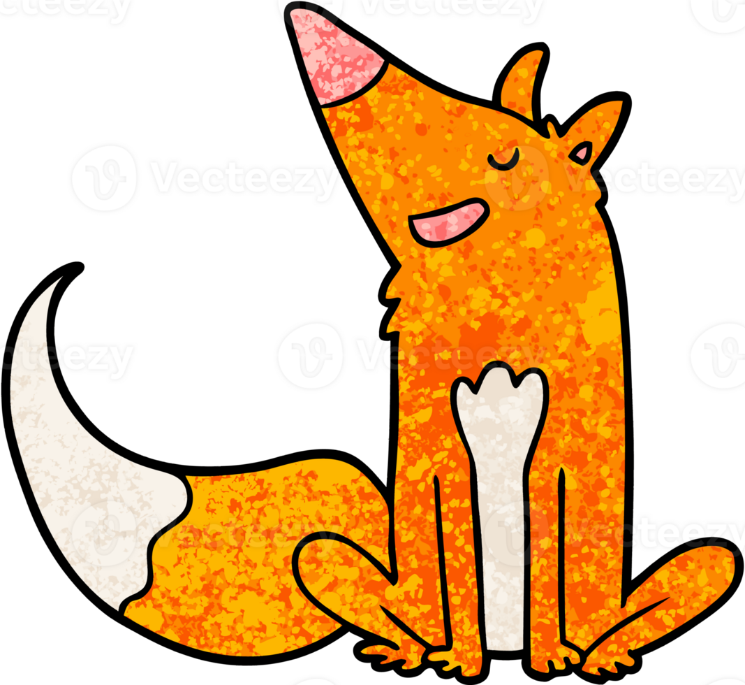 cartoon fox drawing png