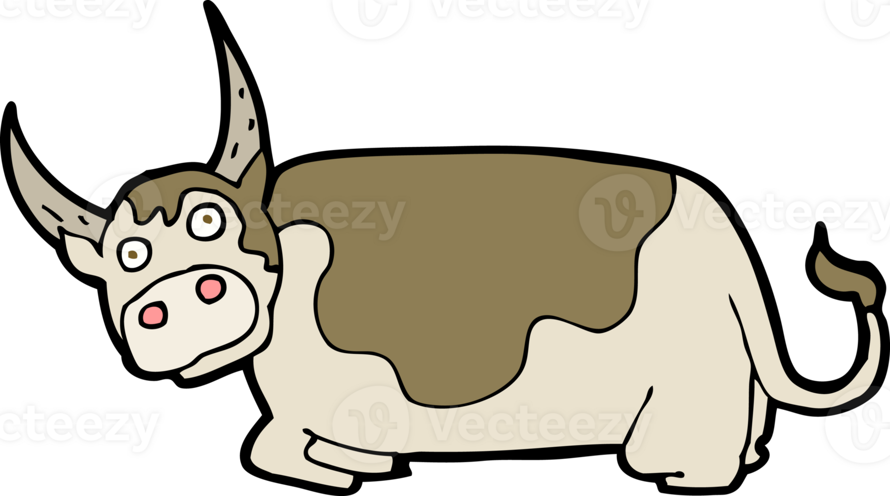 cartoon bull drawing png