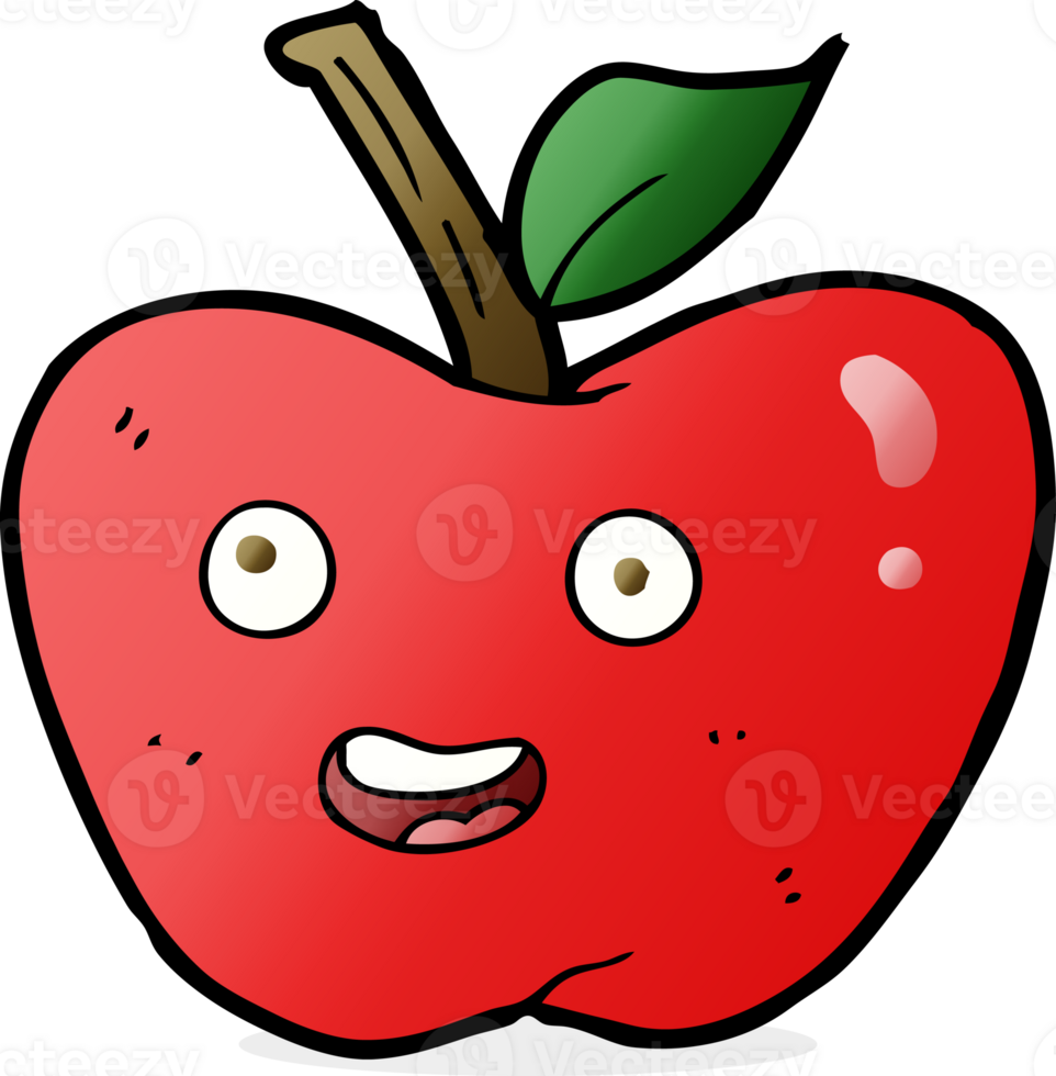 cartoon apple drawing png