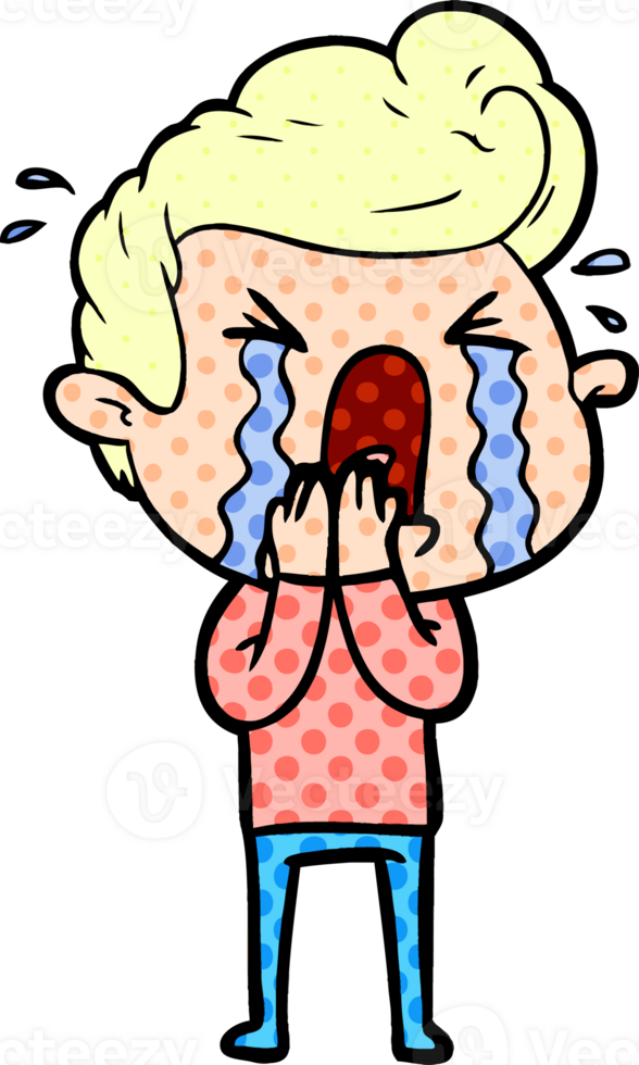 cartoon crying man png