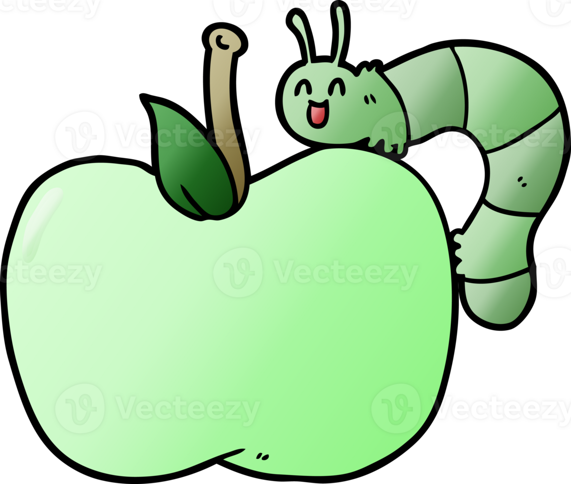 Apple - 【R WORM ページ】 Cartoon Apple Bookworm stock vector. Illustration of kids