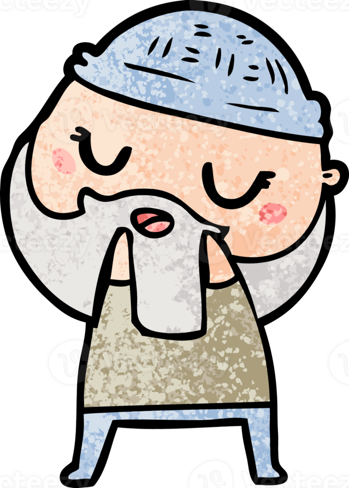 cute cartoon man with beard png