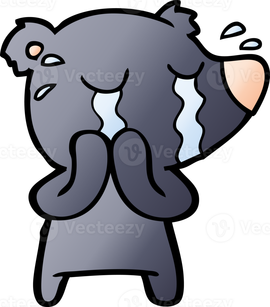 crying bear cartoon chraracter drawing png