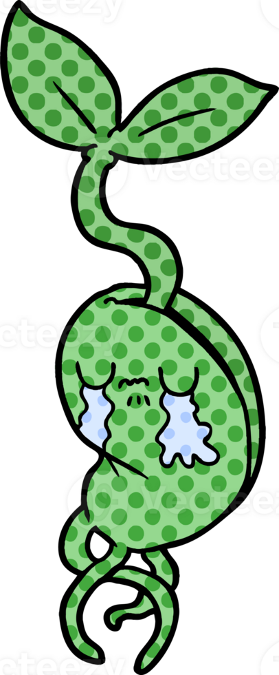 cartoon sprouting seedling drawing png