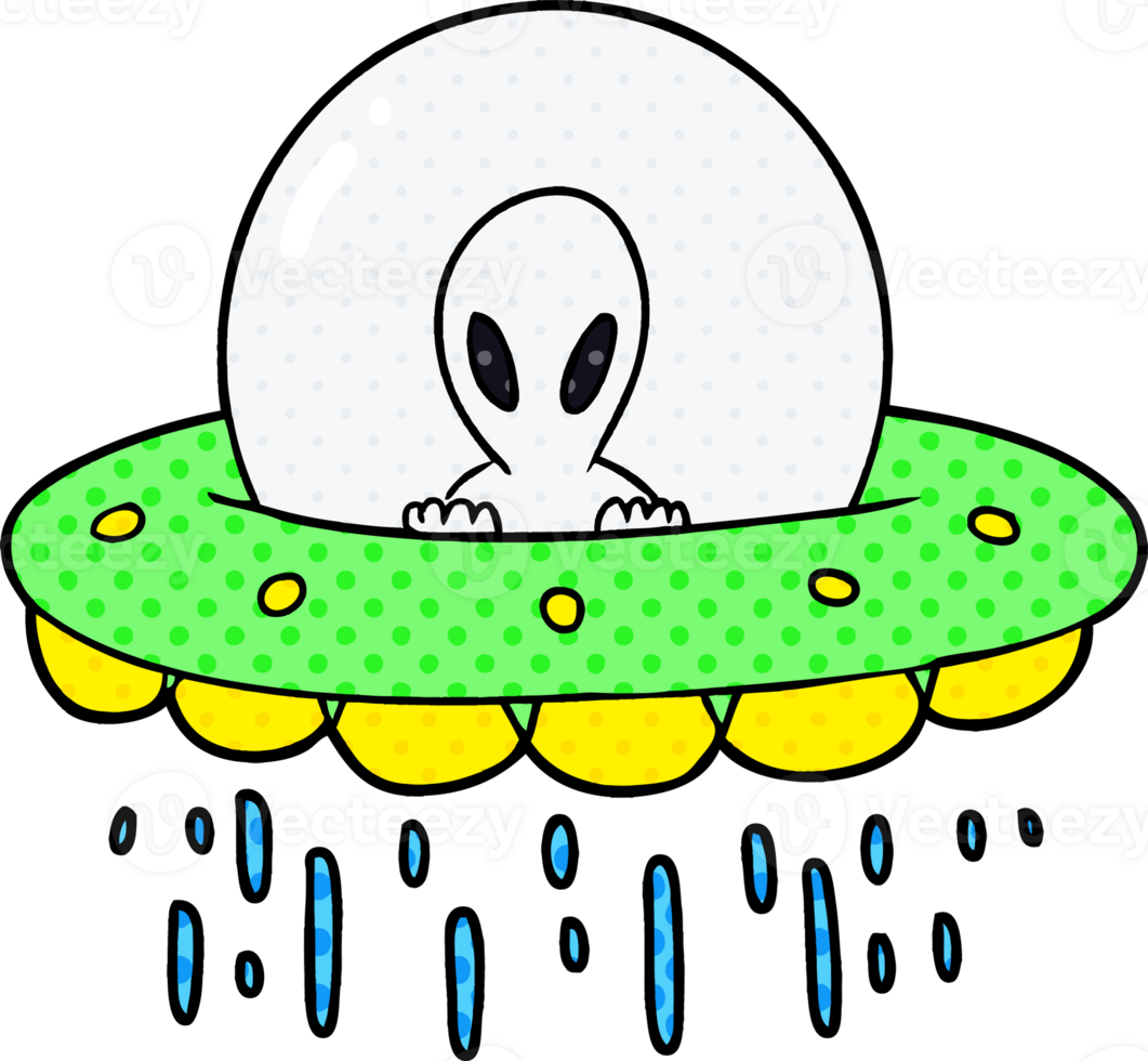 cartoon alien UFO drawing png