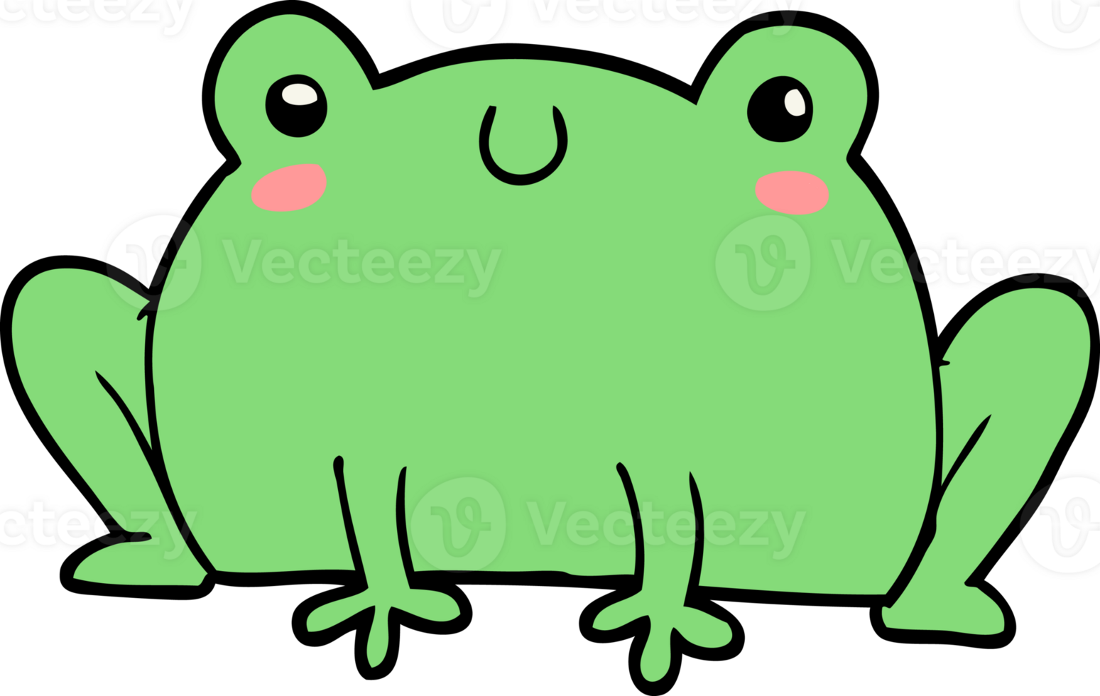 cartoon frog drawing png