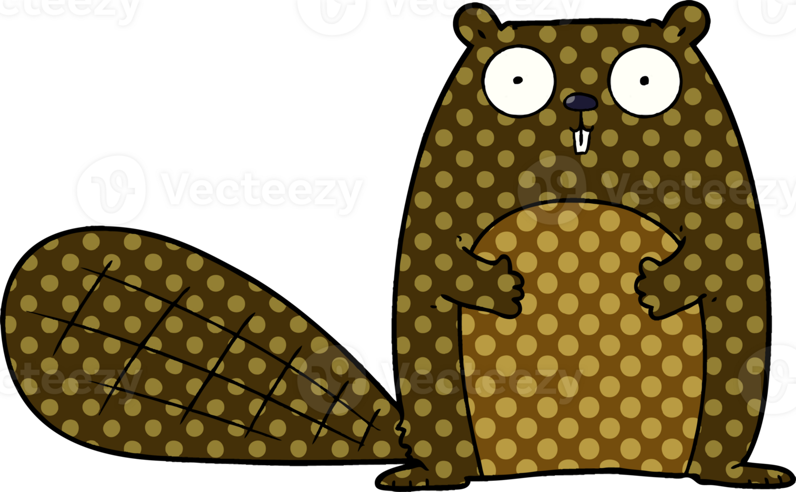 cartoon beaver drawing png