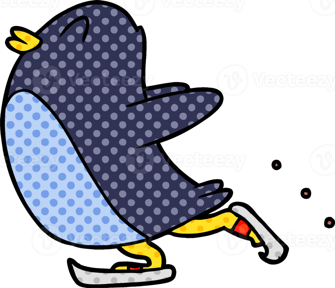 cartoon penguin ice skating png