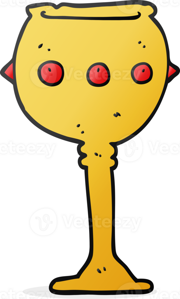 freehand drawn cartoon goblet png