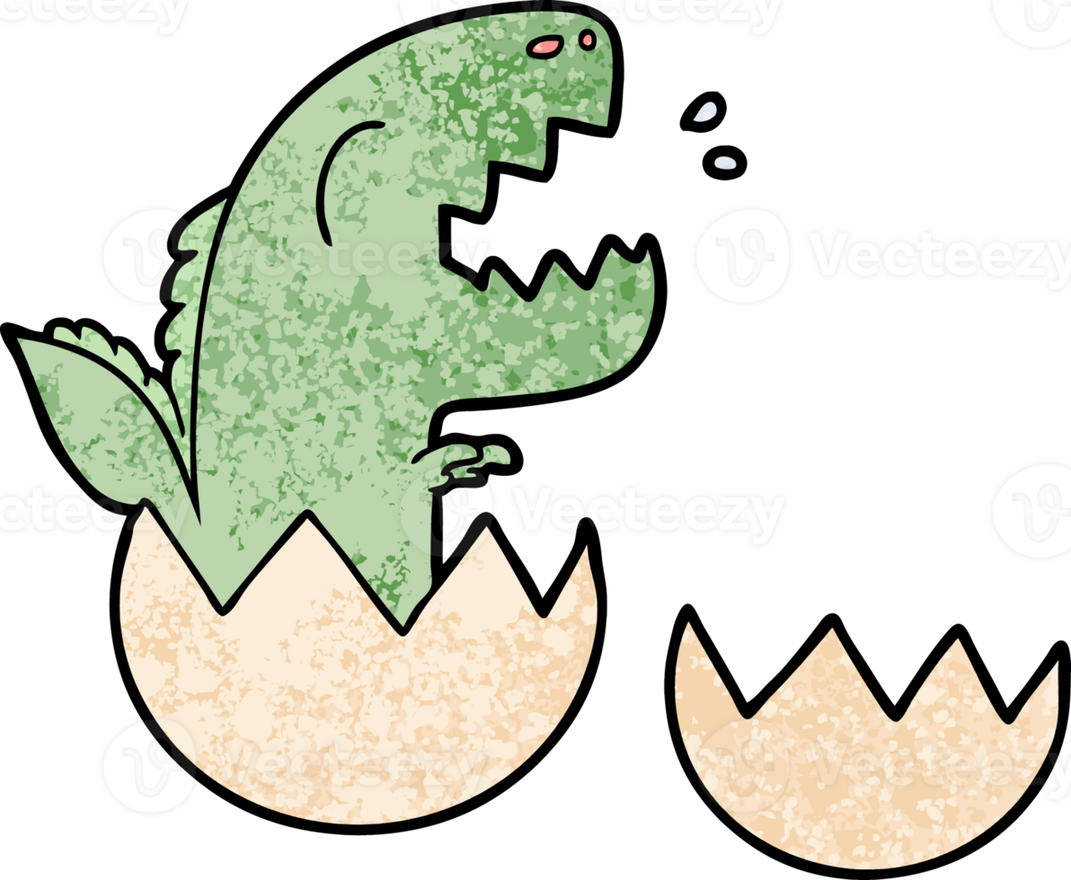 cartoon dinosaur hatching from egg png