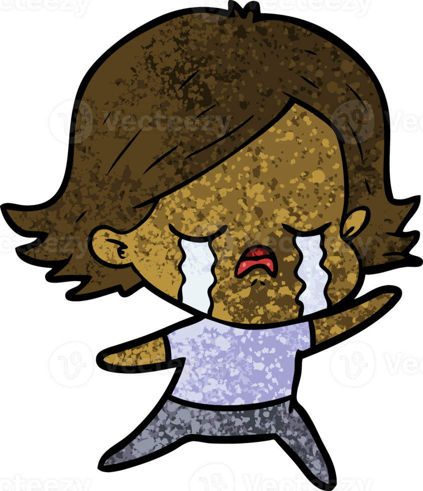 cartoon girl crying png
