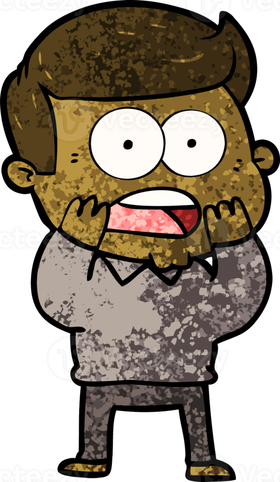 cartoon shocked man png