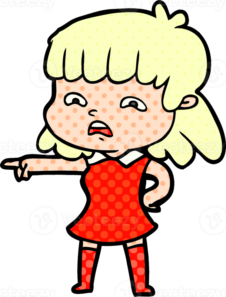 cartoon worried woman png