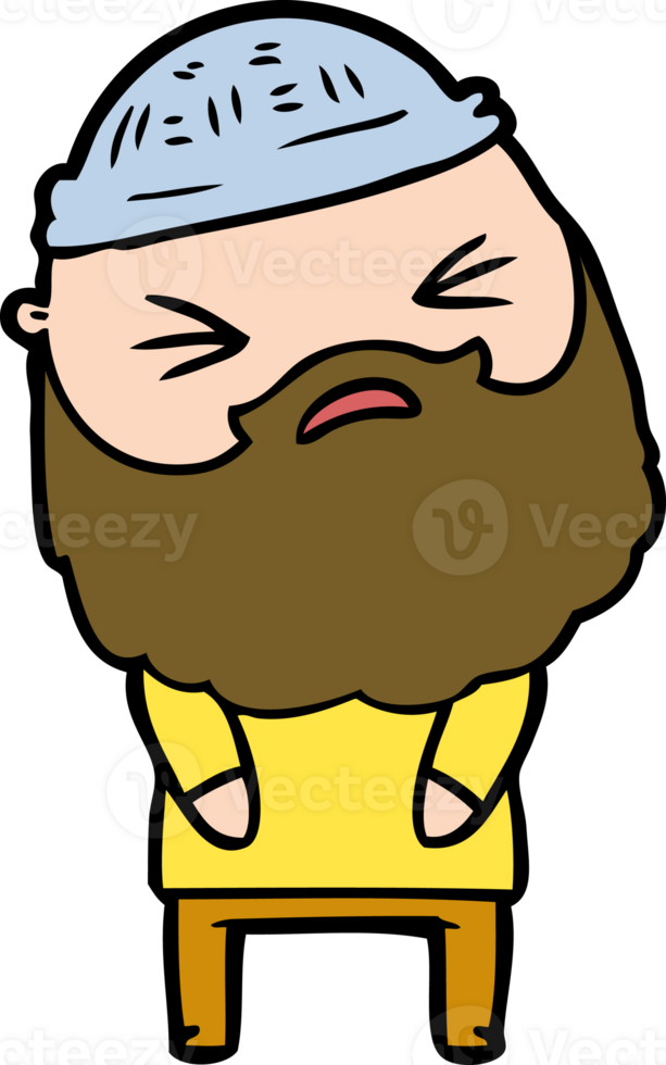 cartoon man with beard png