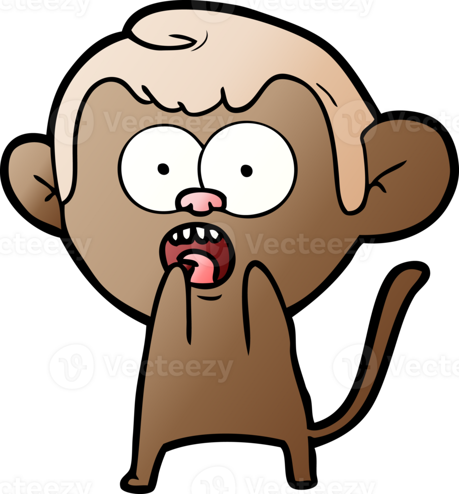 cartoon shocked monkey png