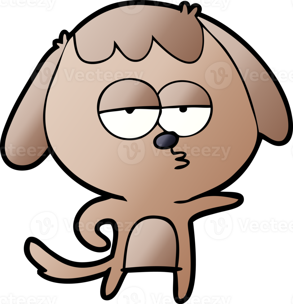 cartoon bored dog png