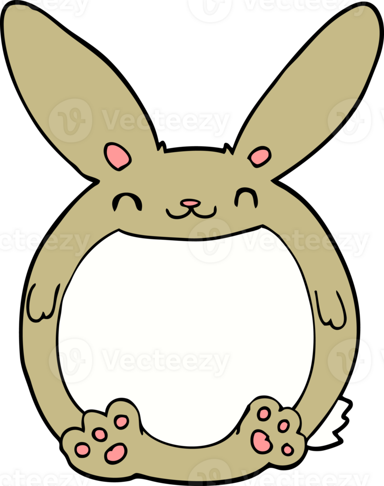 cartoon rabbit drawing png