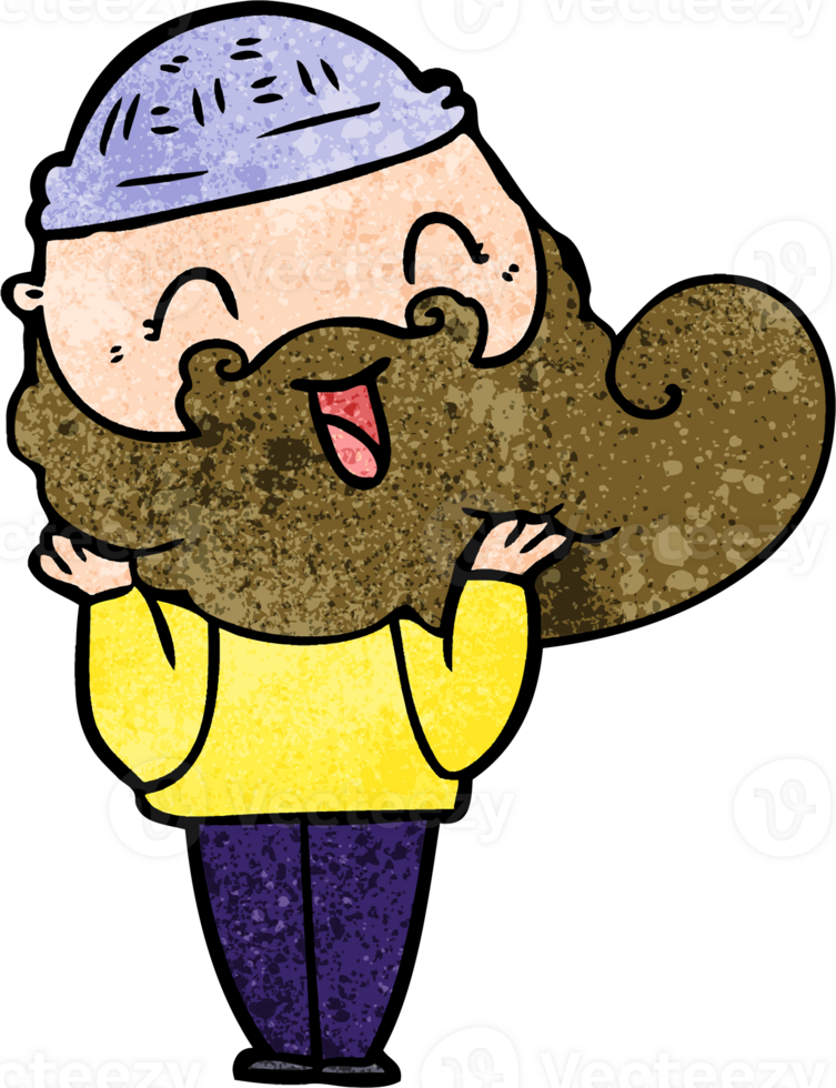happy bearded man png