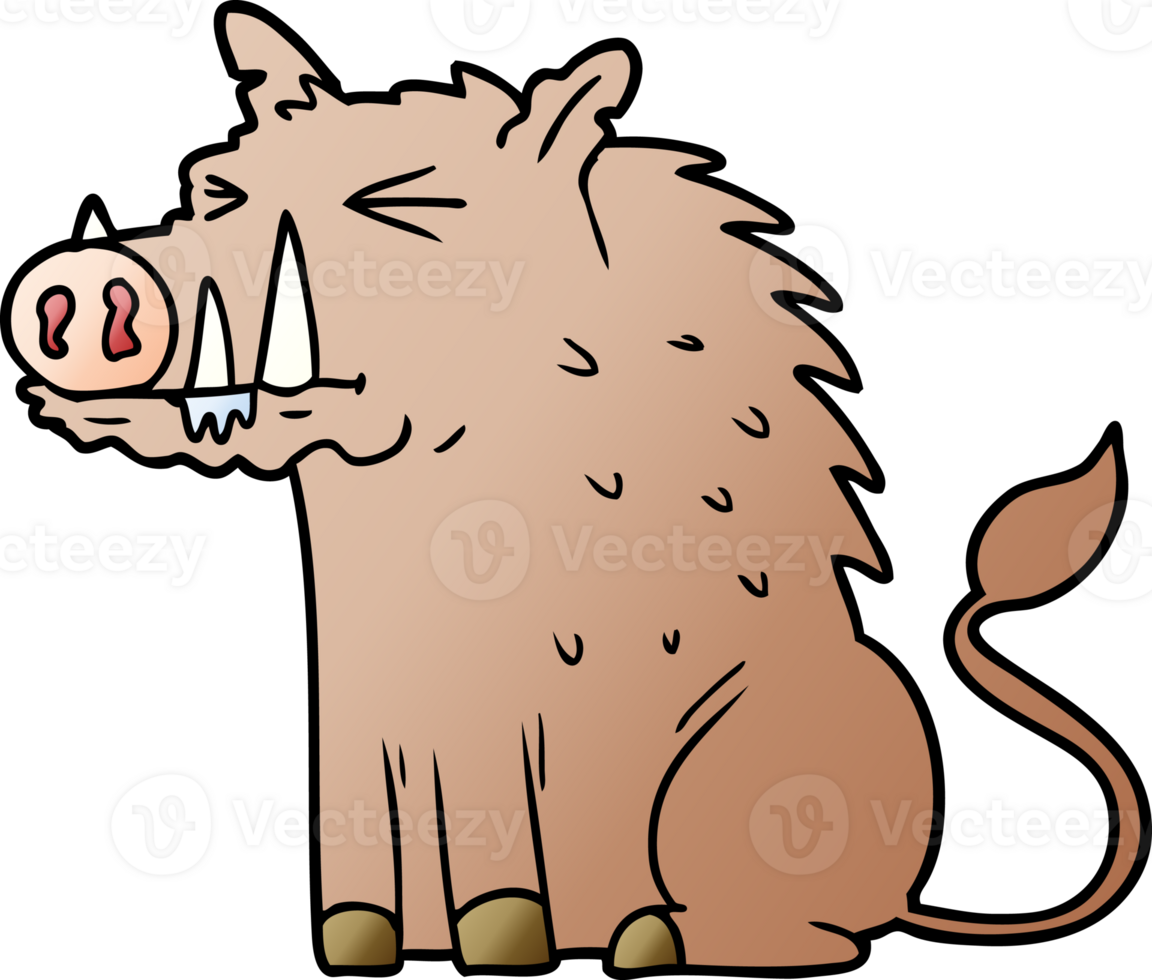 cartoon warthog drawing png